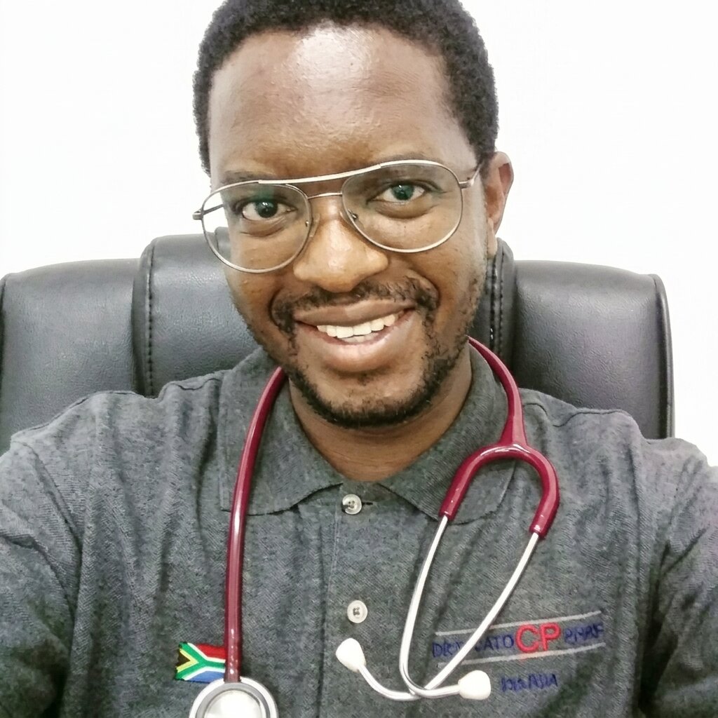 Dr Nhlapo at the practice in Diepkloof, Soweto